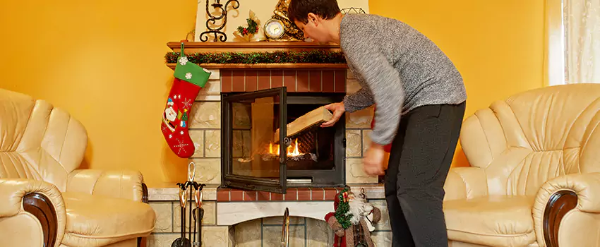 Rusted Metal Fireplace Restoration in San Carlos Park, Florida